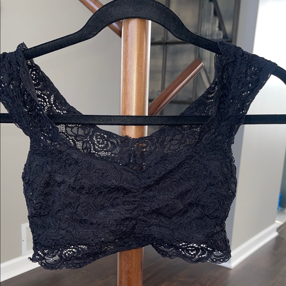 Elegant Lace Black Bralette